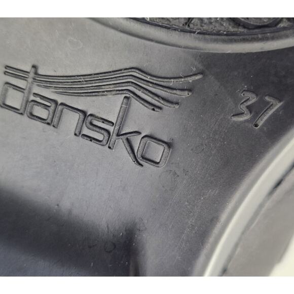 Dansko Tenley Clogs Womens US 6.5- 7 EU 37 Black/Brown Slip On Leather Shoes - Picture 11 of 12